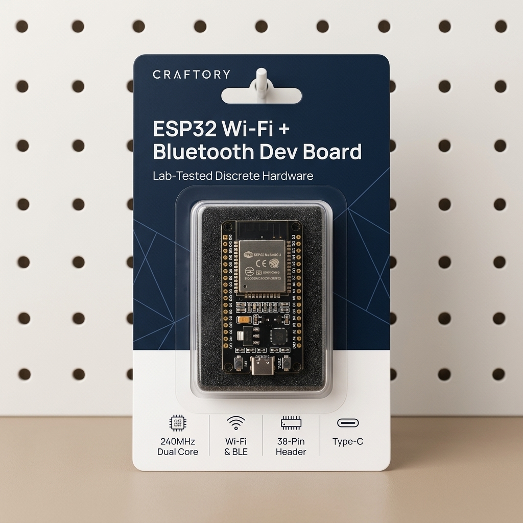 ESP32 Development Board - CRAFTORY Retail Packaging