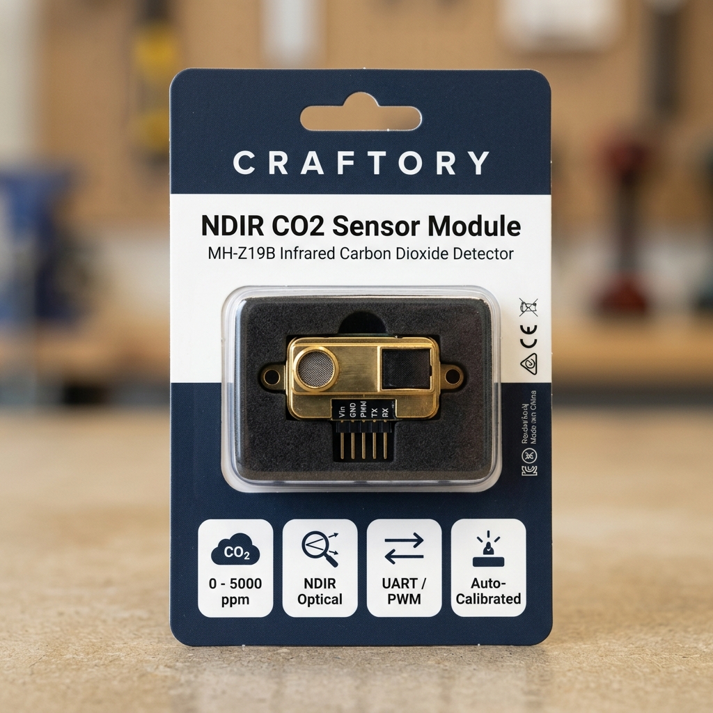 NDIR CO2 Sensor (MH-Z19B) - CRAFTORY Retail Packaging