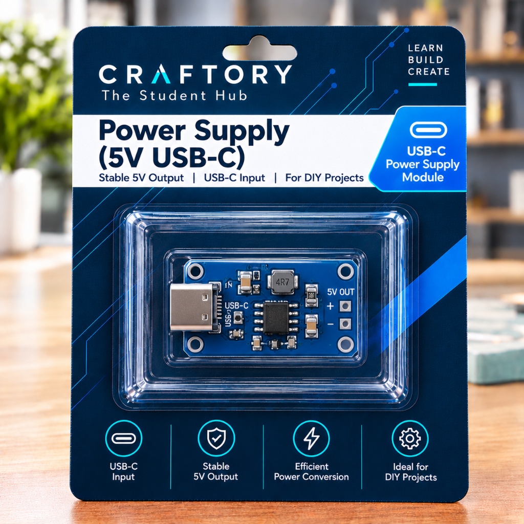 Power Supply (5V USB-C) - CRAFTORY Retail Packaging