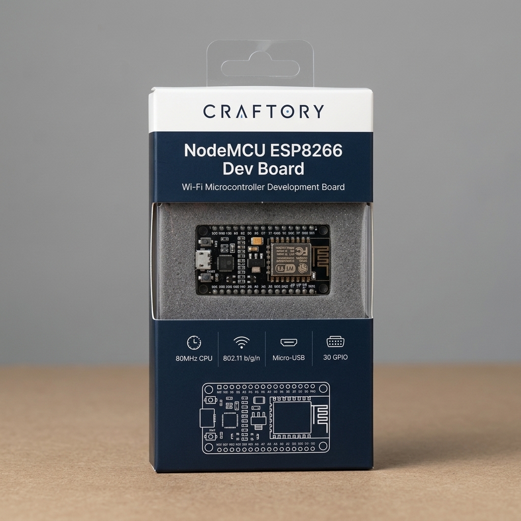 NodeMCU (ESP8266) - CRAFTORY Retail Packaging