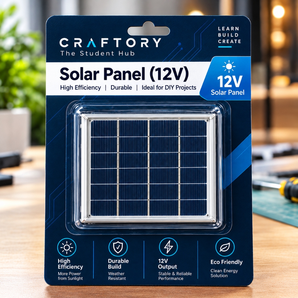 Solar Panel (12V) - CRAFTORY Retail Packaging