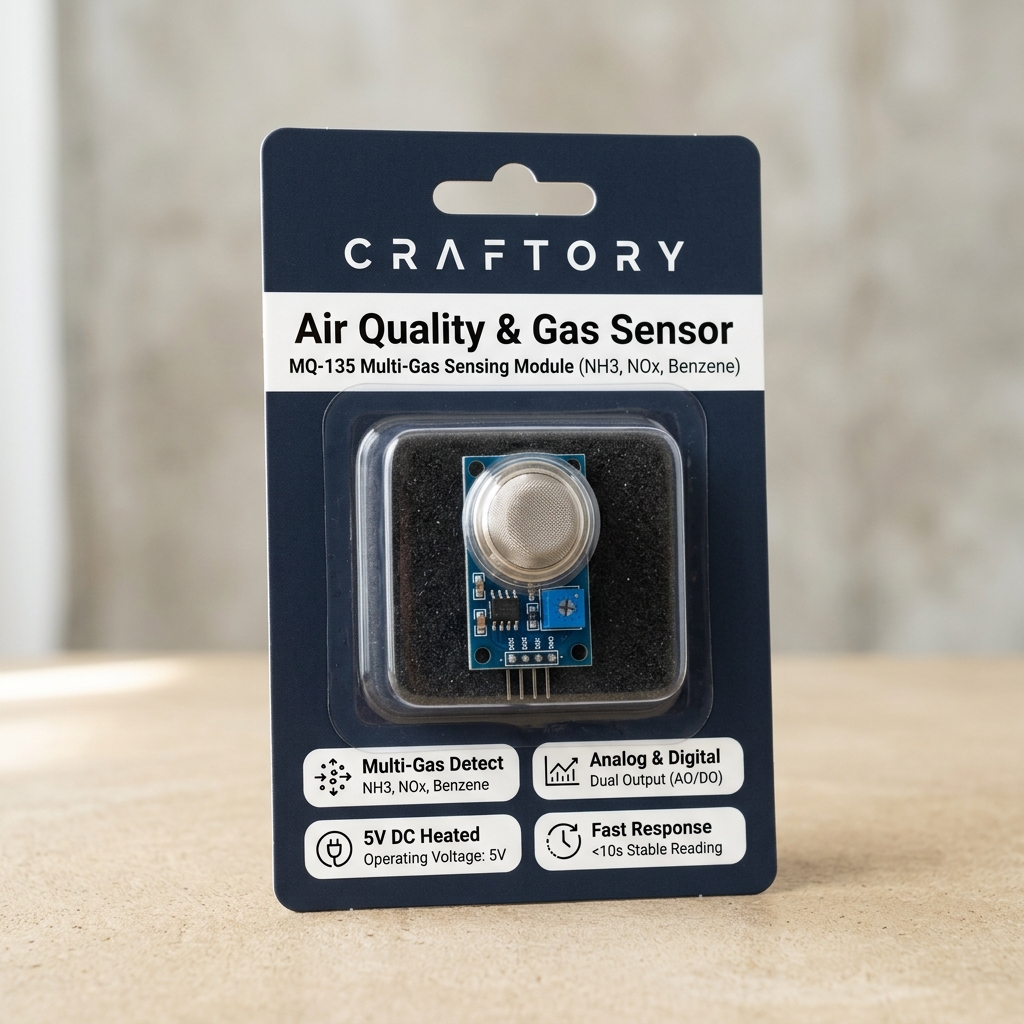 VOC Sensor (MQ135) - CRAFTORY Retail Packaging
