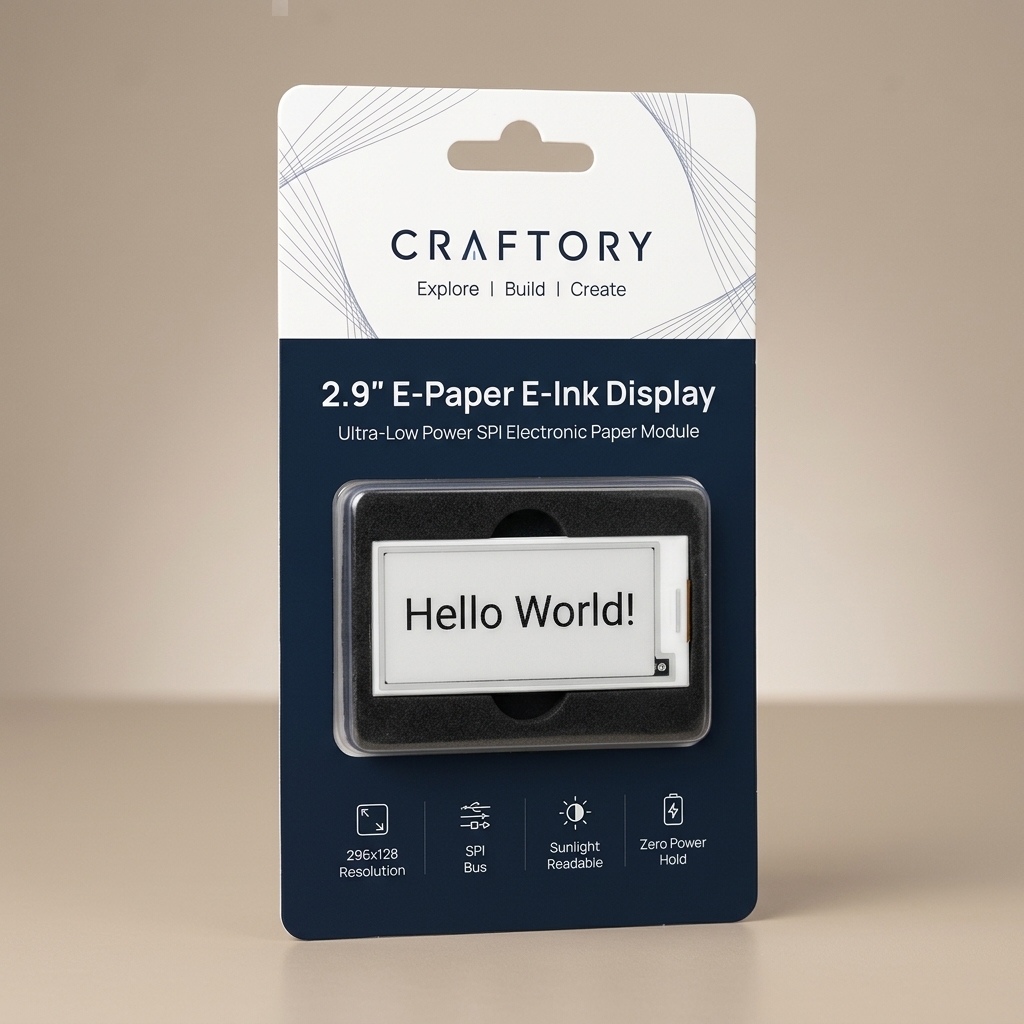 E-paper Display (2.9 inch) - CRAFTORY Retail Packaging