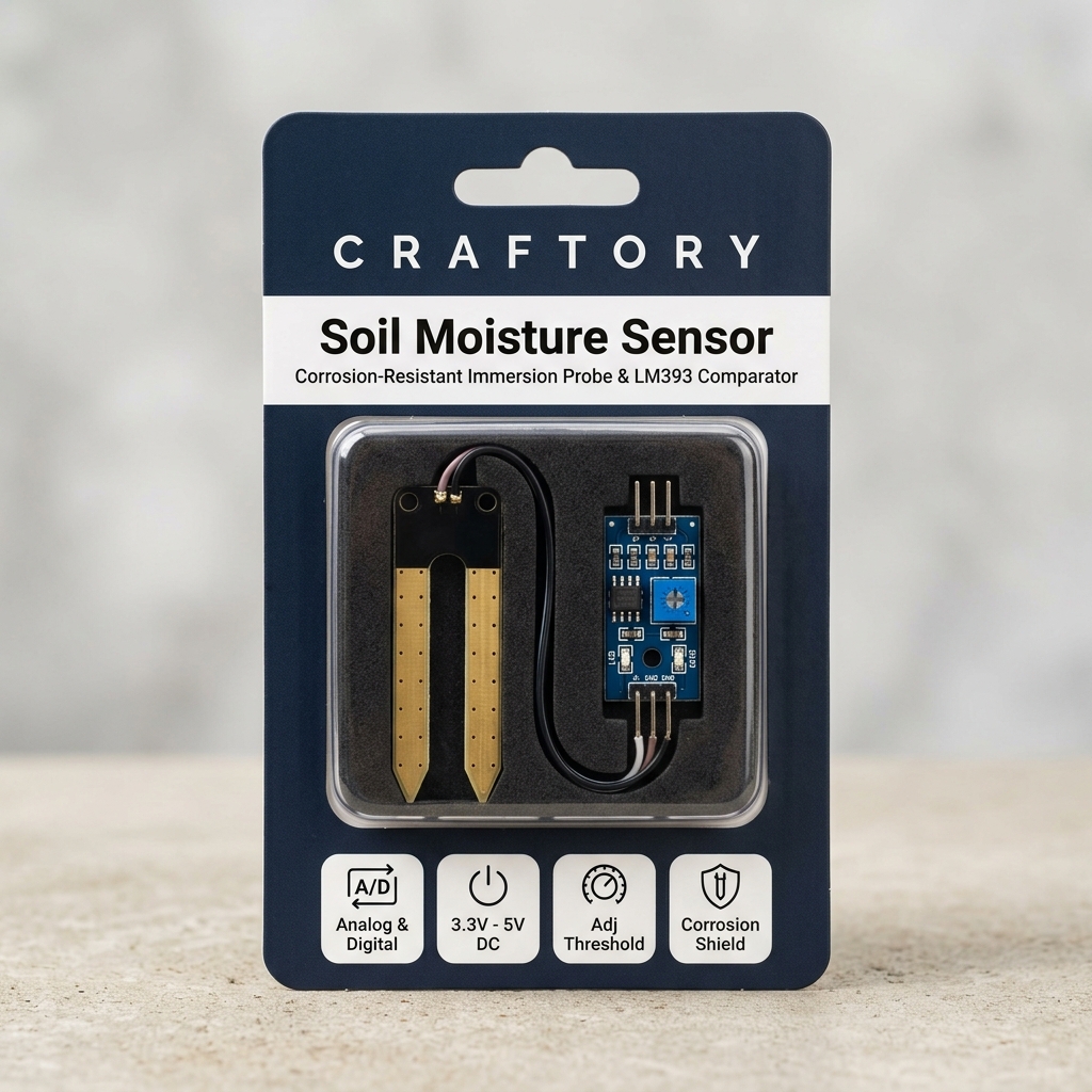 Soil Moisture Sensor - CRAFTORY Retail Packaging