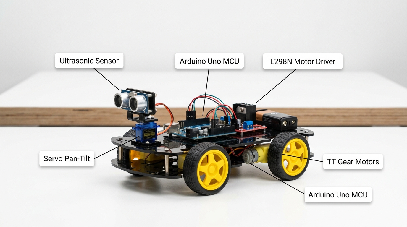 Autonomous Inventory Scanning Robot — Real-world physical engineering prototype photography