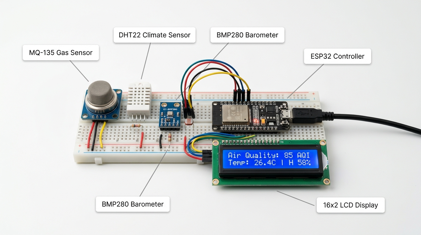 Environmental Monitoring Kit — Real-world physical engineering prototype photography
