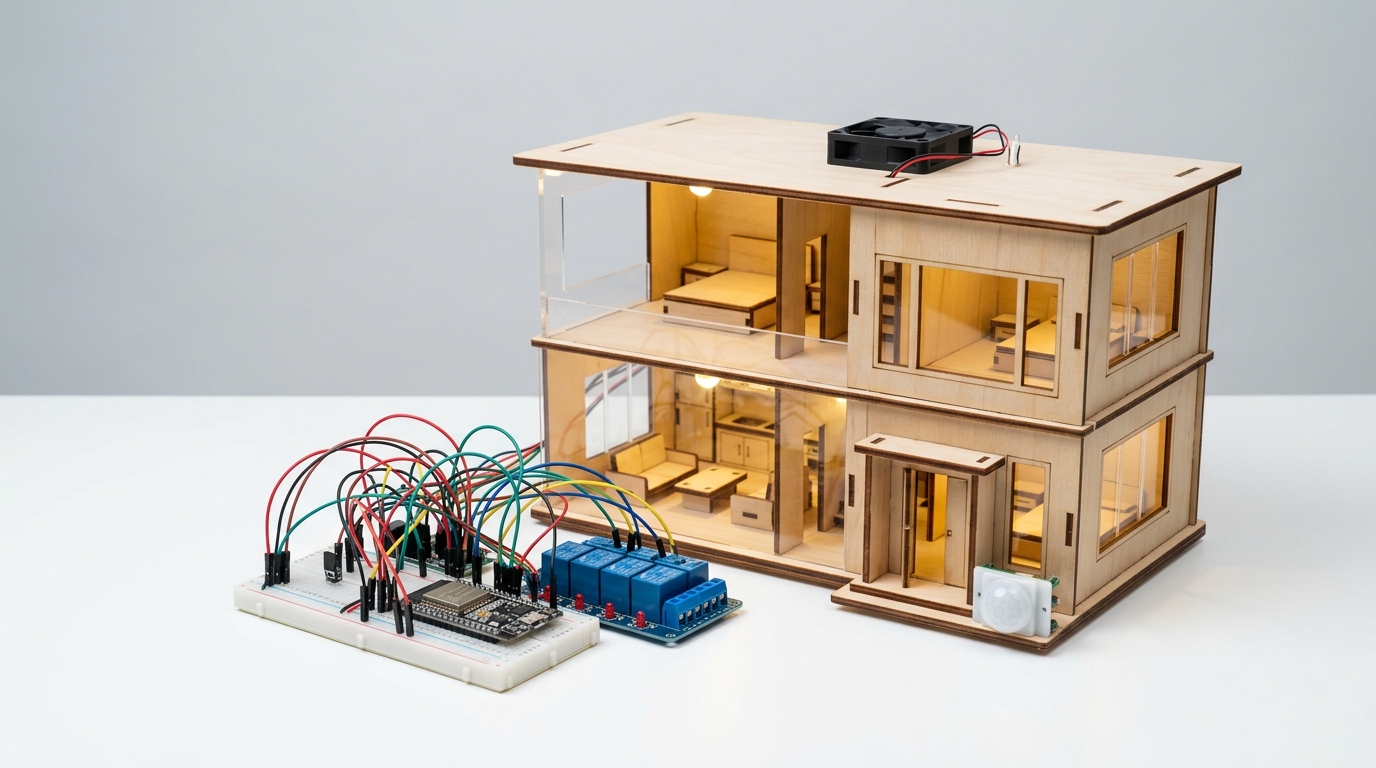 IoT-Based Elderly Fall Alert Wearable — Real-world physical engineering prototype photography